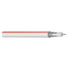 Кабель коаксиальный SAT 50M 75 Ом CCS/Al/Al 75% бухта 20м белый