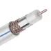 Кабель коаксиальный DG 113, Cu/Al/Cu, 75%, 75 Ом, бухта 100 м, белый, REXANT