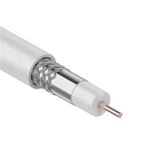 Кабель коаксиальный RG-59U 75 Ом CCS/Al/Al 48% бухта 100 м белый