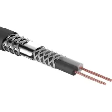 Кабель микрофонный 2х0,25 мм2, d-6,8мм, черный, 100 м