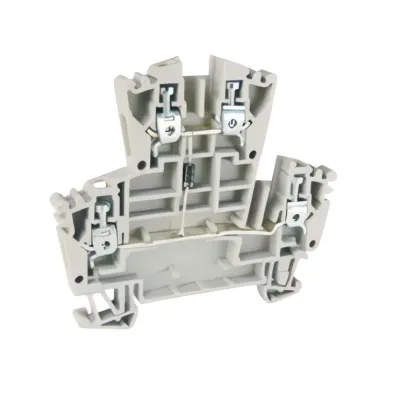 Клемма винтовая двухуровневая со встроенным диодом UKJ-2.5W/2-2D/C медная
