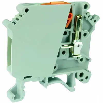 Клемма винтовая UKJ-2.5SKEE с ножевым расцепителем с тестовым винтом стальная
