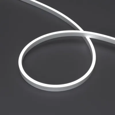 Лента герметичная MOONLIGHT-SIDE-A120-06x12мм 24V White6000 9.6 W/m, IP65, 5м, wire x2 вывод кабеля прямой