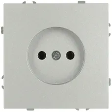 Розетка скрытого монтажа в рамку без заземления 2P 16А-250В IP20 алюминий 15-2106-03 Galaxy