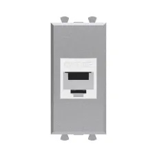 Avanti Компьютерная розетка RJ-45 без шторки      модульная, кат.5е, "Avanti", Закаленная сталь, 1  модуль