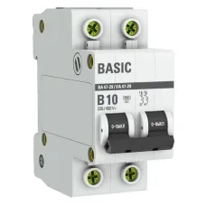 Выключатель автоматический 2P 10А (B) 4,5кА ВА 47-29 Basic