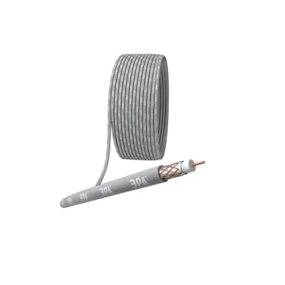 ЭРА Кабель коаксиальный RG-6U, 75 Ом, Cu/(оплётка Cu 64%), нг(А)HF, цвет серый, бухта 100 м (4/80)