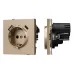 Механизм розетки с USB зарядкой SCT-TENDO-MUAC-PL-GD 230V, 16A, Золото светлое, 1 пост Механизм розетки с USB зарядкой SCT-TENDO-MUAC-PL-GD 230V, 16A, Золото светлое, 1 пост
