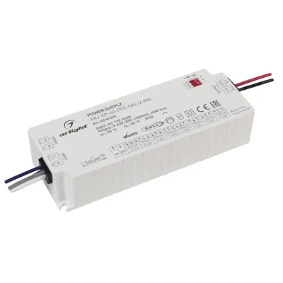 Блок питания ARJ-SP-40-PFC-DALI2-INS (40W, 9-47V, 0.85-1.2A) (IP20 Пластик, 5 лет)