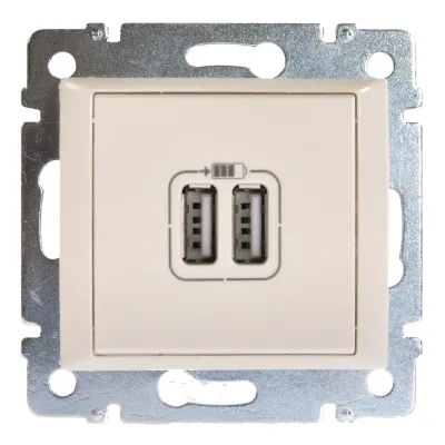 Розетка USB A+A 15Вт слоновая кость VALENA DIY
