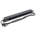 Блок розеток PDU TERACOM PRO 19' 1U 10А/250В 9 роз. Schuko шнур 2 м 3x1.5 мм2 вилка C14 корпус алюминий черный
