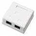 Розетка компьютерная 2-порт RJ 45 (8P8C)cat 5e внешняя,