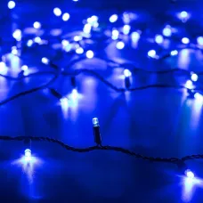 Гирлянда светодиодная декоративная ARD-STRING-CLASSIC-10000-BLACK-100LED-FLASH BLUE 230V, 7W ARDCL, IP65