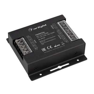 Усилитель ARL-5022-RGBW 12-24V, 4x8A, 384-768W ARL, IP20 металл, 2 года