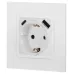 Розетка ЭРА Elegance 14-4108-01М 2P+E 16A-250В со шторками с USB type-A+C 5В-3А белый матовый