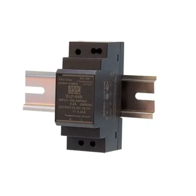Источник питания AC-DC для шины DALI, 3.84Вт, вход90...264В AC, 47...63Гц, 120...370В DC, выход 16В,240мА, изоляция 3000В AC, на DIN рейку