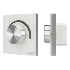 Панель SMART-P98-DIM-G-IN White 230V, 1.5A, 0/1-10V, Rotary, 2.4G ARL, стекло