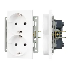 Механизм электрической розетки SCT-MEUD-PL-WH 250V, 16A