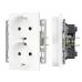 Механизм электрической розетки SCT-MEUD-PL-WH 250V, 16A