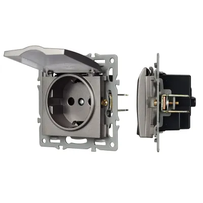 Механизм розетки влагозащищённый SCT-MCP-PL-GR 250V, 16A