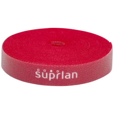 Мягкая кабельная стяжка SUPRLAN 15мм, красный 5м