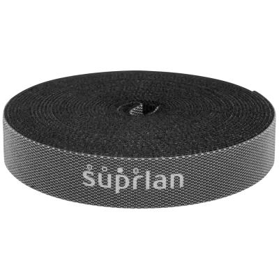 Мягкая кабельная стяжка SUPRLAN 15мм, чёрный 5м