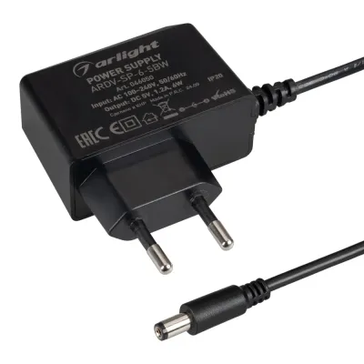 Блок питания ARDV-SP-6-5BW (5V, 1.2A, 6W) (Адаптер, 5 лет)