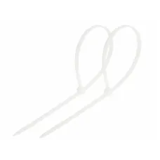 Хомут-стяжка кабельная нейлоновая 250x7,6 мм, белая, упаковка 100 шт, REXANT
