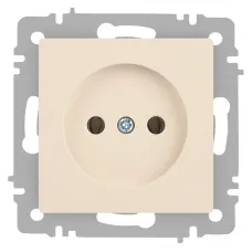 Розетка Intro Accent 6-201-02 2P, 16А-250В, IP20, СУ, слоновая кость