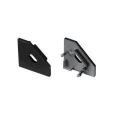 Заглушка SL-KANT-H18 FLAT BLACK с отверстием (Пластик)