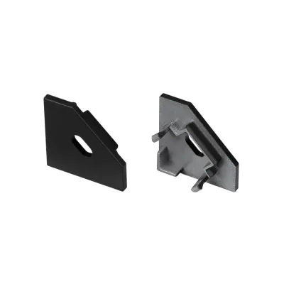 Заглушка SL-KANT-H18 FLAT BLACK с отверстием (Пластик)