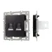 Механизм компьютерной розетки двойной SCT-MPC2-PL-BK RJ-45, CAT6