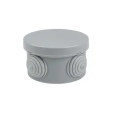 Коробка распаячная с крышкой КМР-040-038 наружная, 65х40, АБС, серая, 4 входа, IP54 EKF PROxima