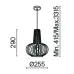 Светильник подвесной Maytoni Roots MOD193PL-01W E27х1х40W Черный