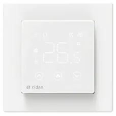 Комнатный сенсорный термостат RSmart-SW с Wi-Fi подключением 230V, встраиваемый, белый