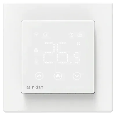 Комнатный сенсорный термостат RSmart-SW с Wi-Fi подключением 230V, встраиваемый, белый