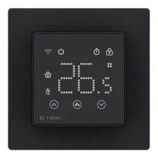Комнатный сенсорный термостат RSmart-SB с Wi-Fi подключением 230V, встраиваемый, черный