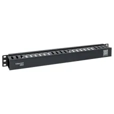 Органайзер кабельный TERACOM PRO с крышкой 19'' 1U пластиковый черный