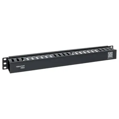 Органайзер кабельный TERACOM PRO с крышкой 19'' 1U пластиковый черный
