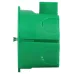 Коробка установочная ЭРА KUTS1-68-45-green зеленая 68х45мм для твердых стен с саморезами, один стыковочный узел IP20