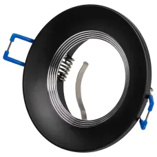 Встраиваемый светильник алюминиевый ЭРА KL107 BK/SL MR16 GU5.3 черный серебро