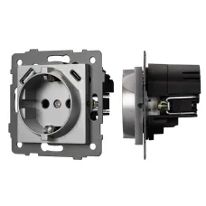 Механизм розетки с USB зарядкой SCT-MUAC-PL-GR-V 250V, 16A