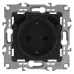 12-4109-05 ЭРА Розетка 2P+E 16A-250В, штор. с 2xUSB 5В-3А, Эра12, антрацит (10/100/2000)