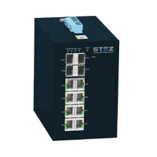 Коммутатор промышленный управляемый L2 8 портов 10/100/1000Base-T 4 порта 100/1000Base-X SFP консольный порт RS232 RJ45 12-24VDC STEZ3208G-4GSFP