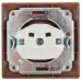 1-201-10 Intro Розетка 2P, 16А-250В, IP20, СУ, Plano, венге (10/200/2400)