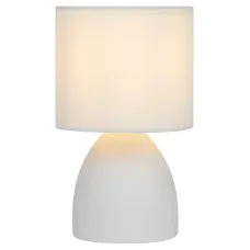 Настольная лампа Rivoli Nadine 7042-502 1 * Е14 40 Вт керамика белая с абажуром