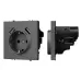 Механизм розетки с USB зарядкой SCT-NOBE-MUAA-SFPL-GR 230V, 16A, Серый, 3 поста
