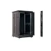 Шкаф телекоммуникационный напольный 47U 600x1000 ШТ-НП-М-47U-600-1000-С-Ч, передняя дверь стекло, черный