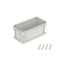 Корпус IP67,300х150х146 (выс.крышки 21),стнк.выбв.флнц.,прозр.крыш.
