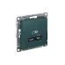 ATLASDESIGN USB розетка тип-С 65Вт высокоскор.заряд. QC, PD, механизм, изумруд